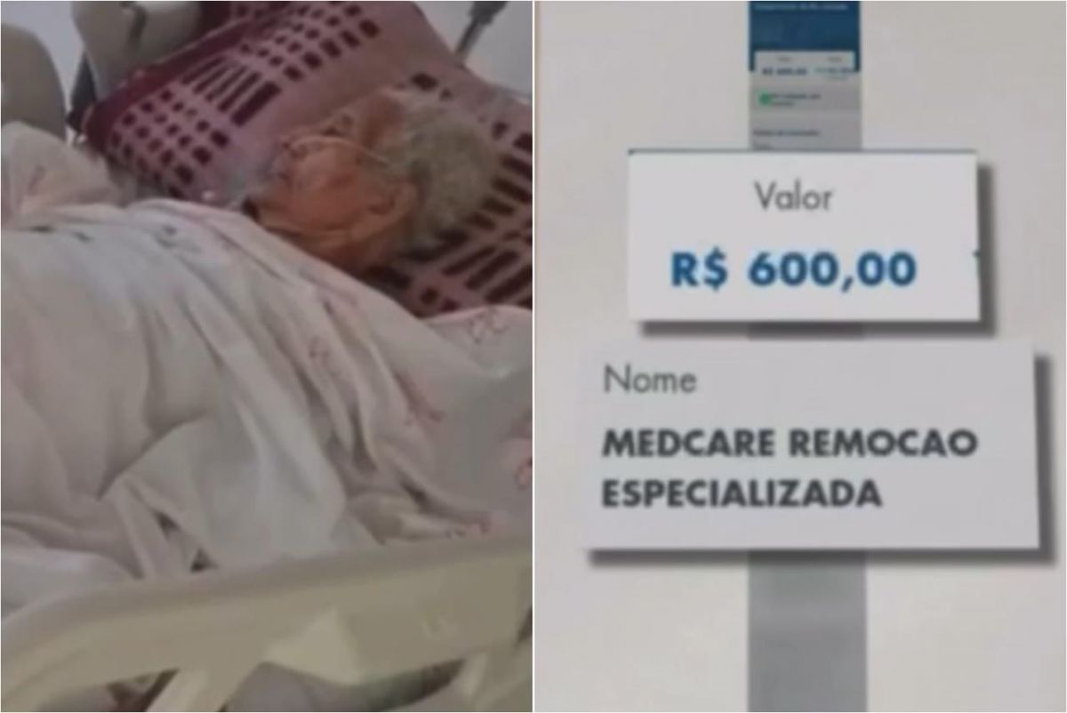 Família é forçada a pagar R$ 600 por ambulância privada para transferir idosa para hospital em Goiânia